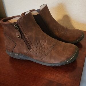 Ladies, Jambu, short slip on booties, size 7.5 medium width, brown
